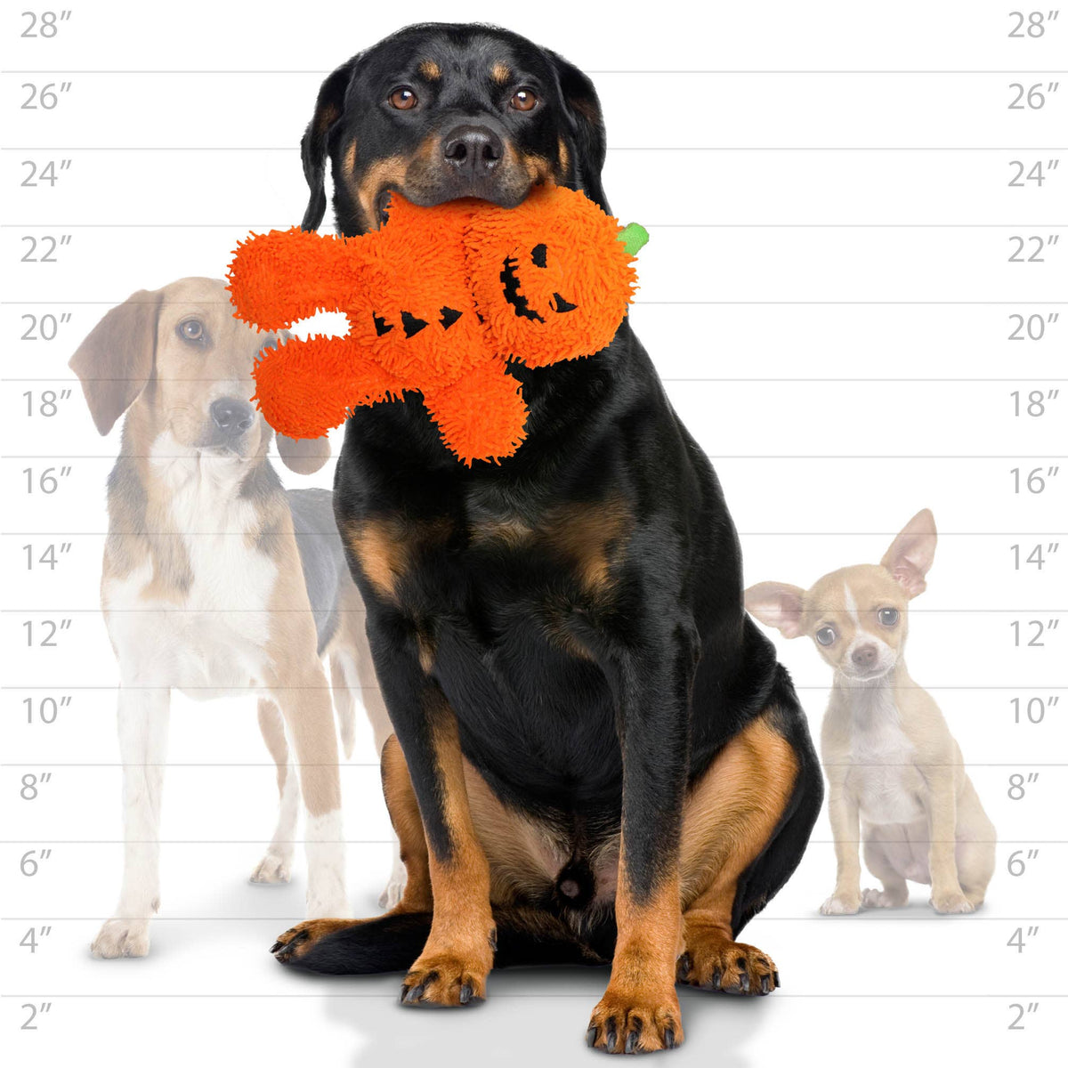 Tuffy Dog Toys - Mighty Microfiber Ball - Halloween Pumpkin Man