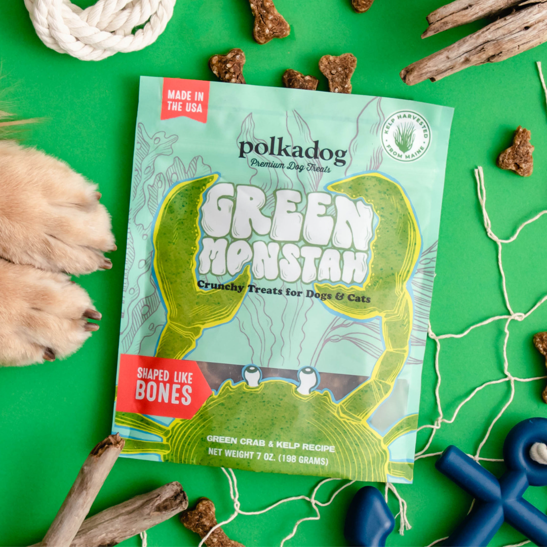 Polkadog - Green Monstah (Bone Shaped) - 7oz