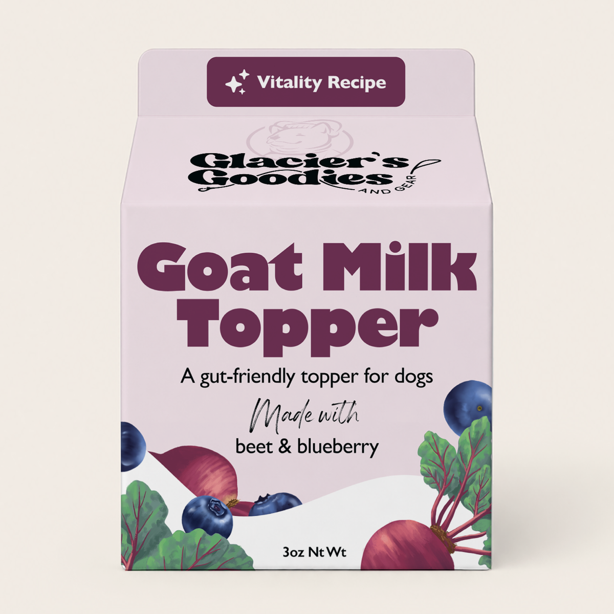 Glacier's Goodies - Goat Milk Dog Topper – Vitality (Beet & Blueberry)