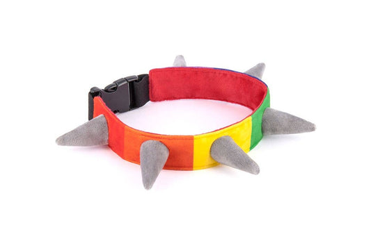 Play Pet Brands - Spiked! Rainbow Collar (Medium)