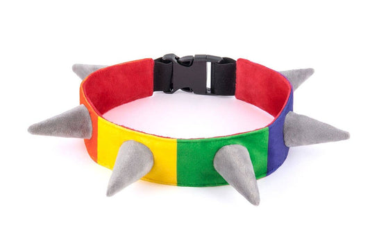 Play Pet Brands - Spiked! Rainbow Collar (Large)