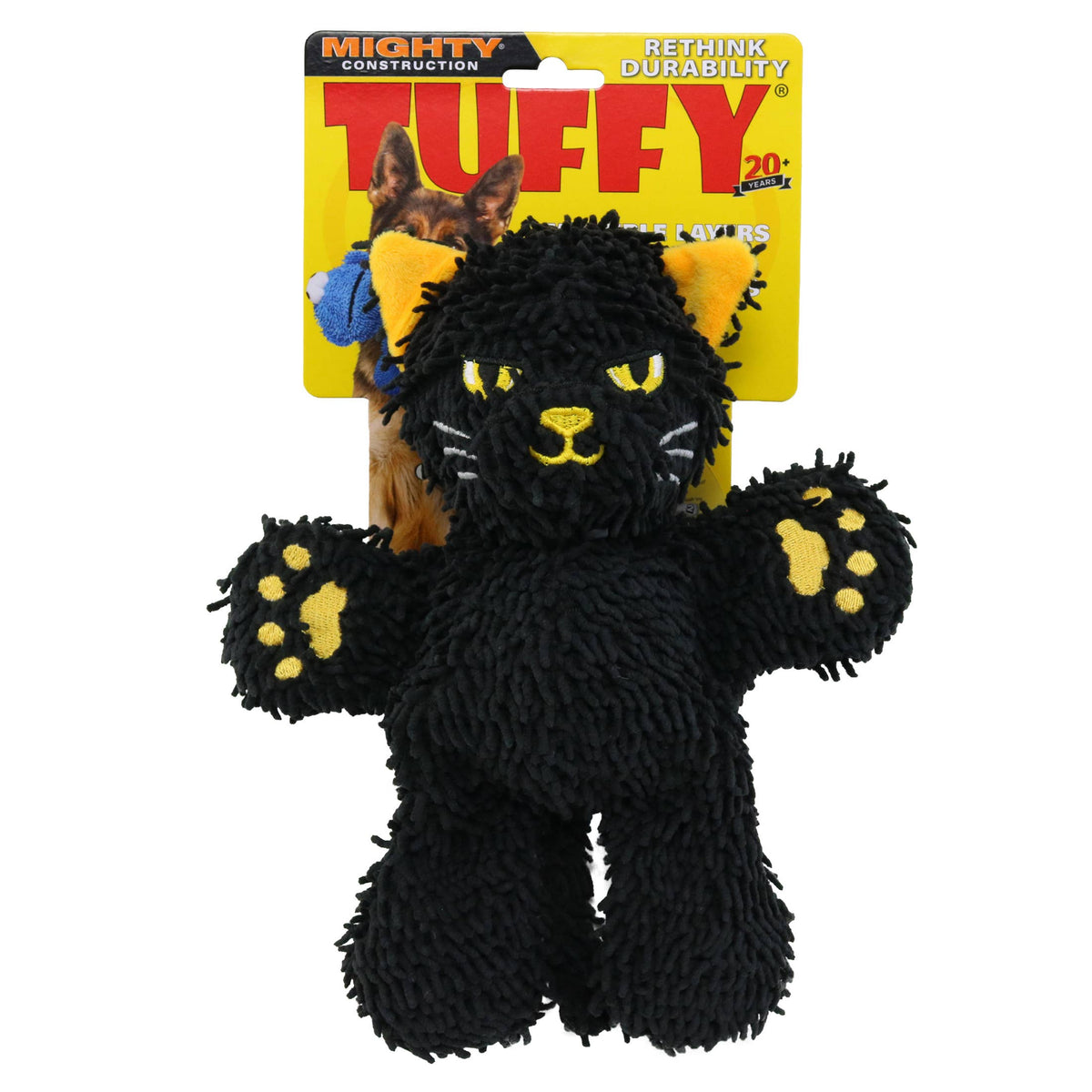 Tuffy Dog Toys - Mighty Microfiber Ball - Halloween Black Cat