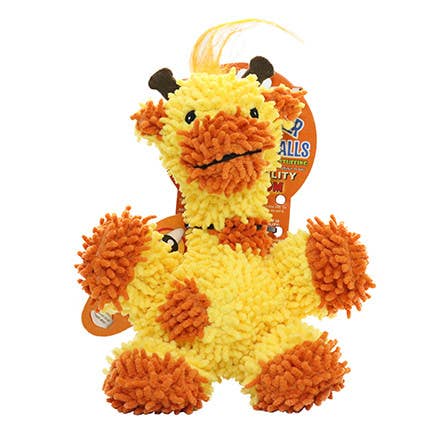 Tuffy Dog Toys - Mighty Microfiber Ball - Giraffe - Jr