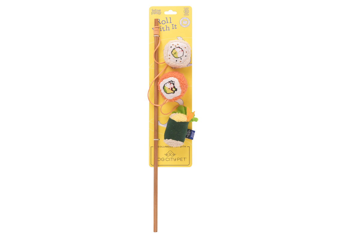 Play Pet Brands - Fog City Pet x Feline Frenzy - Roll With It Wand