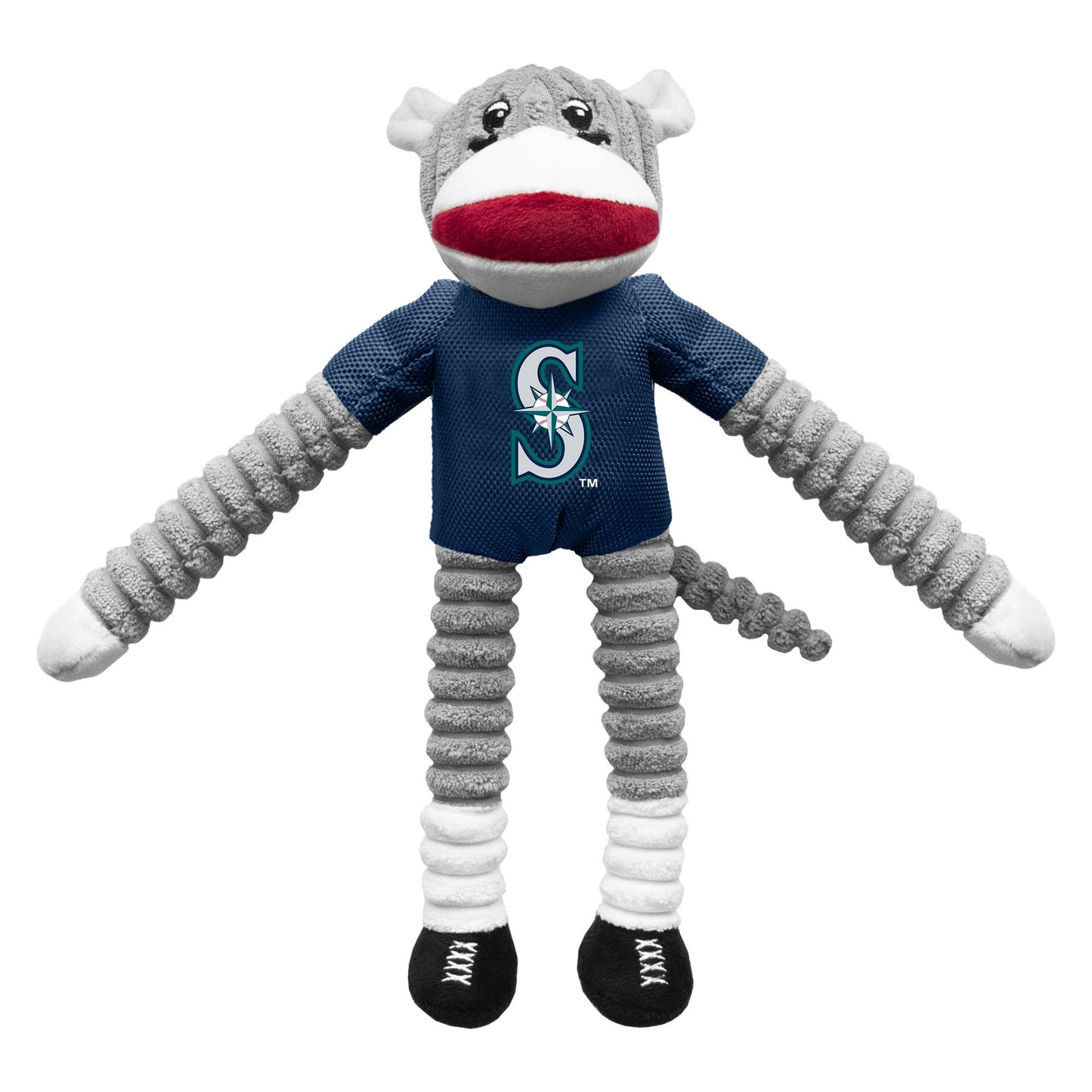 MLB Seattle Mariners Team Sock Monkey Pet Toy