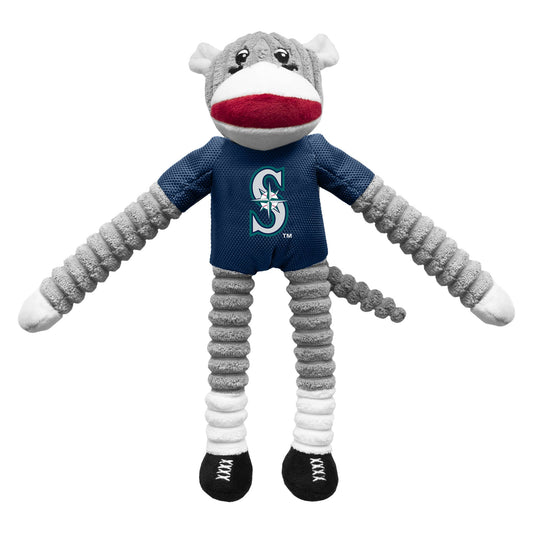 MLB Seattle Mariners Team Sock Monkey Pet Toy