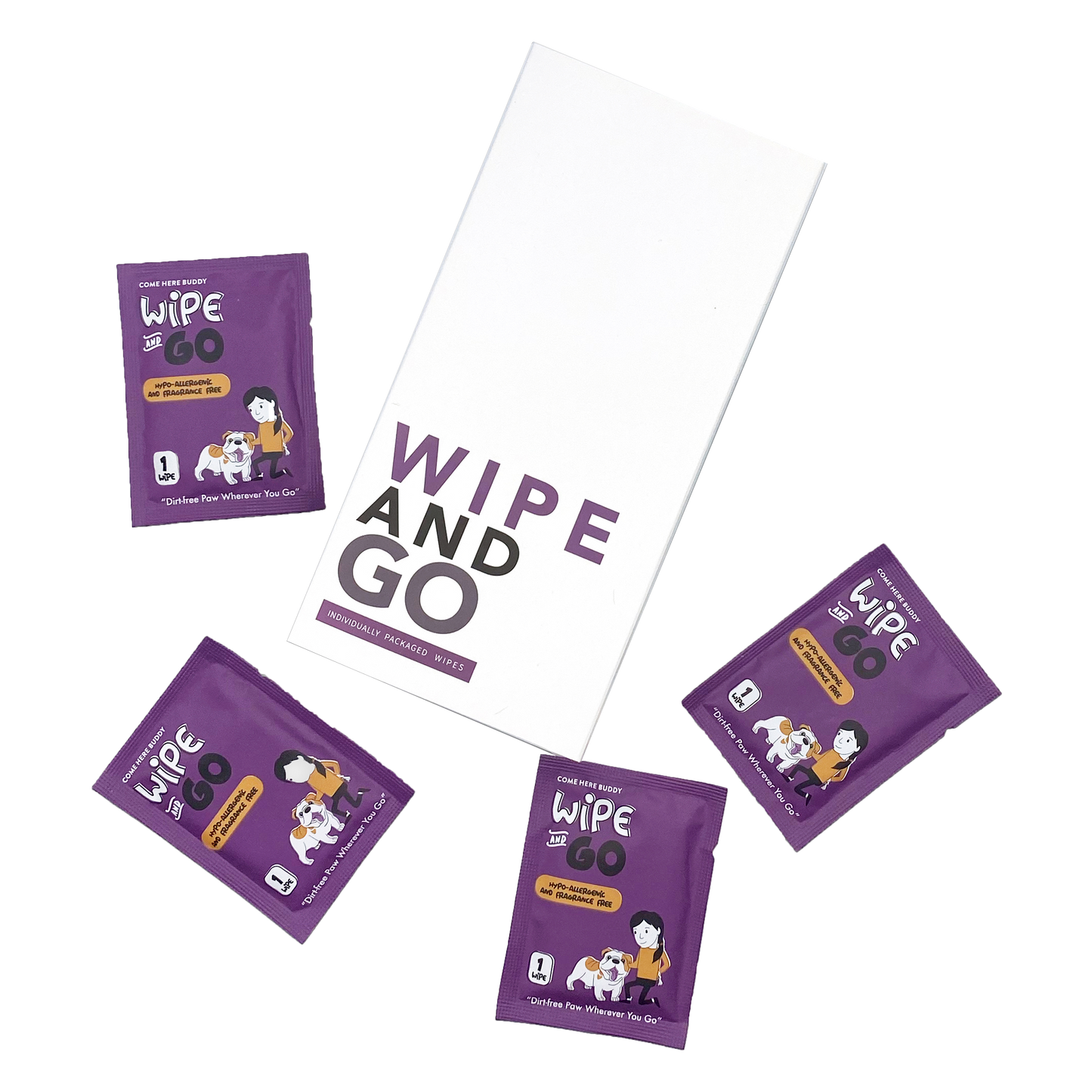 Come Here Buddy - Wipe and Go Pet Grooming Wipes