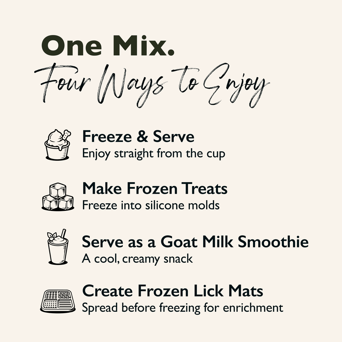 Glacier's Goodies - Goat Milk Dog Ice Cream Mix