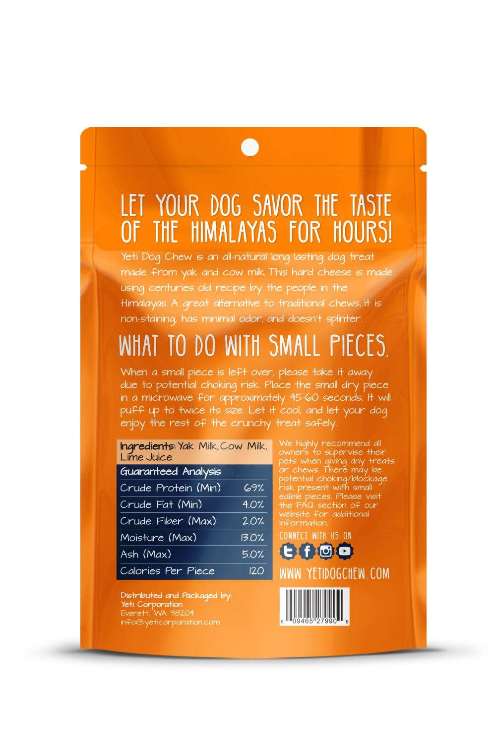 Yeti Dog Chew - Small (3-pack, 3.5oz)