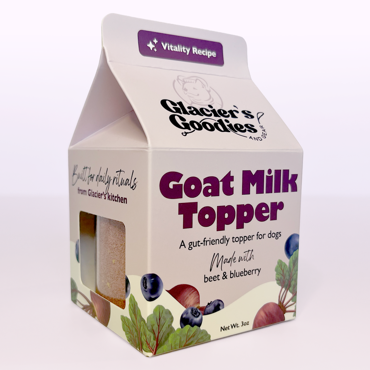 Glacier's Goodies - Goat Milk Dog Topper – Vitality (Beet & Blueberry)