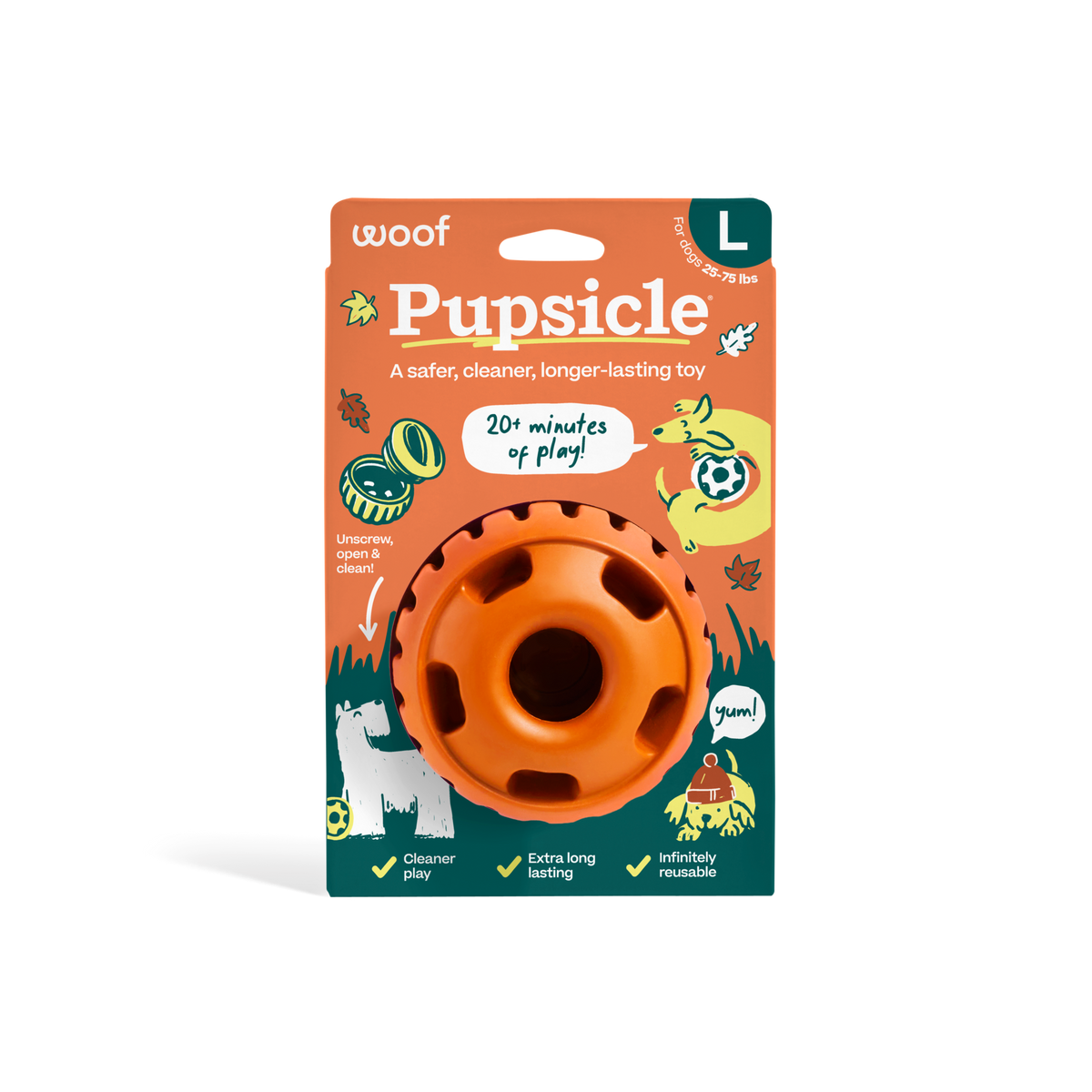 Woof - The Pupsicle - Fall Orange (Large)