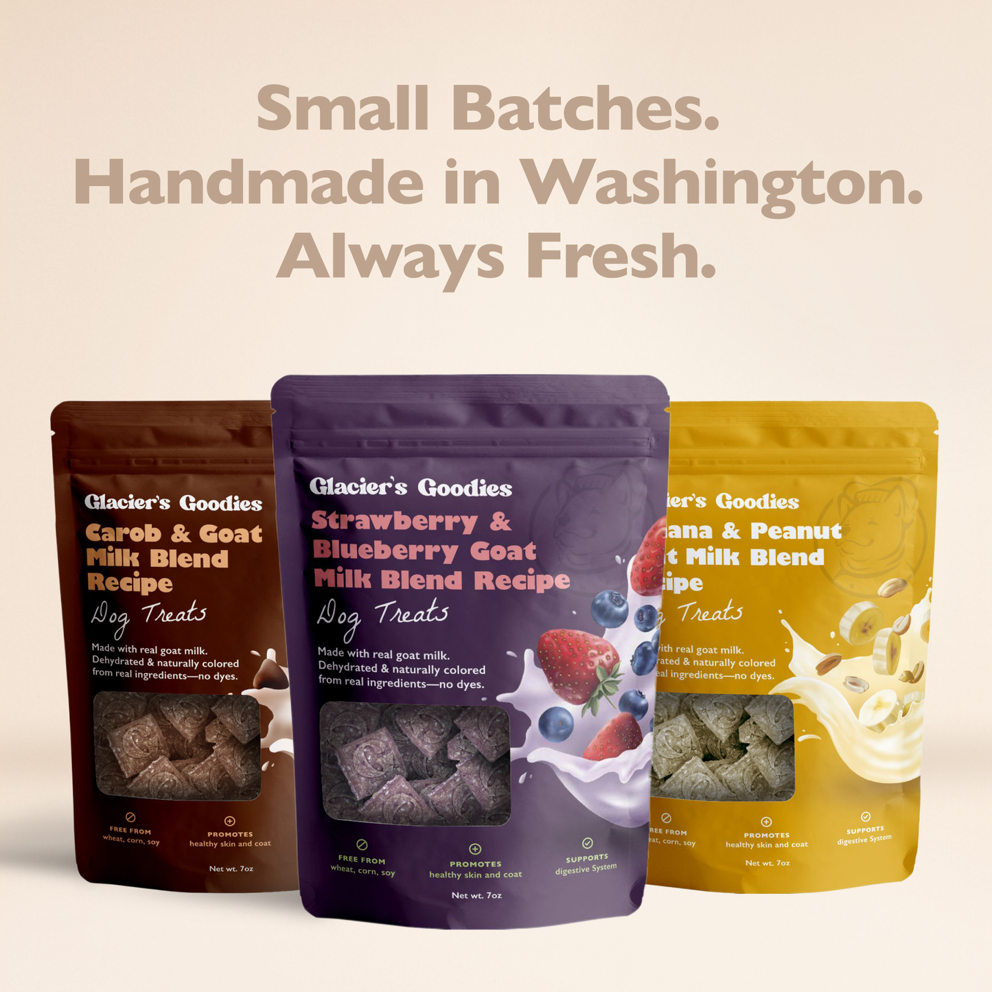 Glacier's Goodies - Goat Milk Dog Treats – Carob