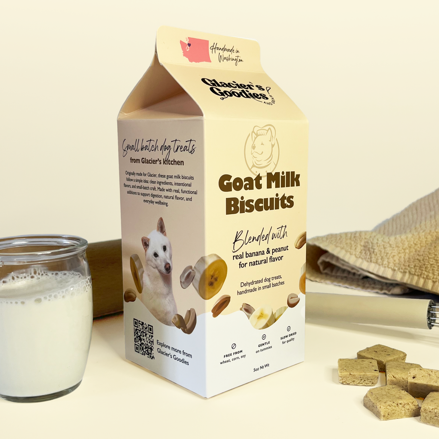 Glacier's Goodies - Goat Milk Dog Treats — Peanut & Banana