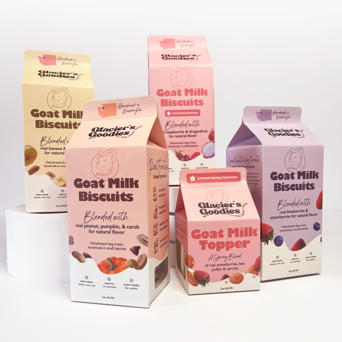 Glacier's Goodies - Goat Milk Dog Treats — Blueberry & Strawberry