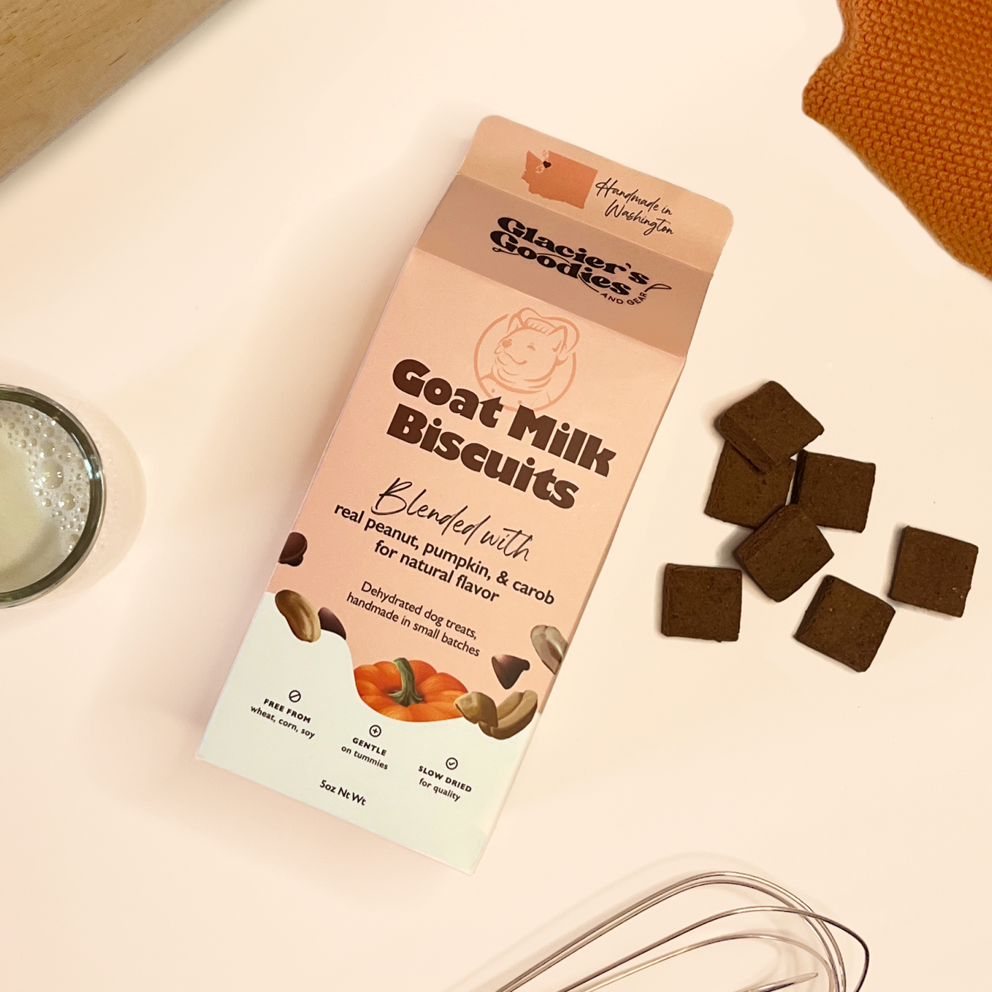 Glacier's Goodies - Goat Milk Dog Treats — Peanut, Pumpkin, and Carob