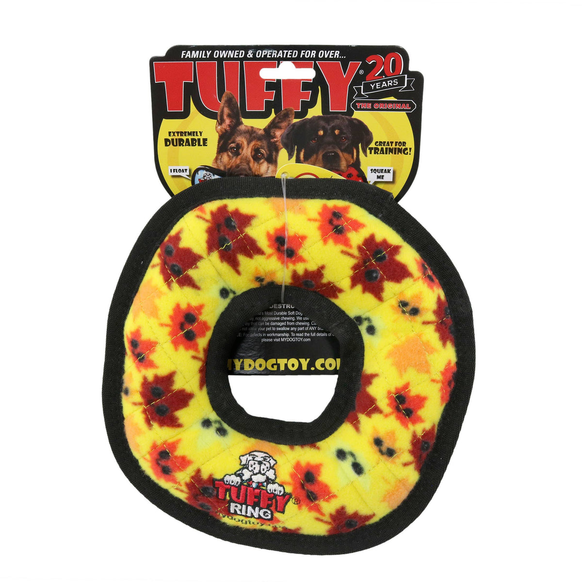 Tuffy Dog Toys - Tuffy Fall Leaves Ring - Medium