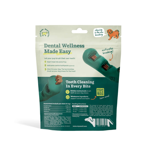 Woof - Bite n' Brush Dental Refills - Beef