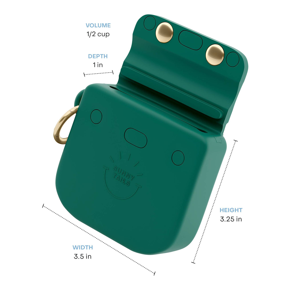 Sunny Tails - Meadow Green Snap Dog Treat Pouch