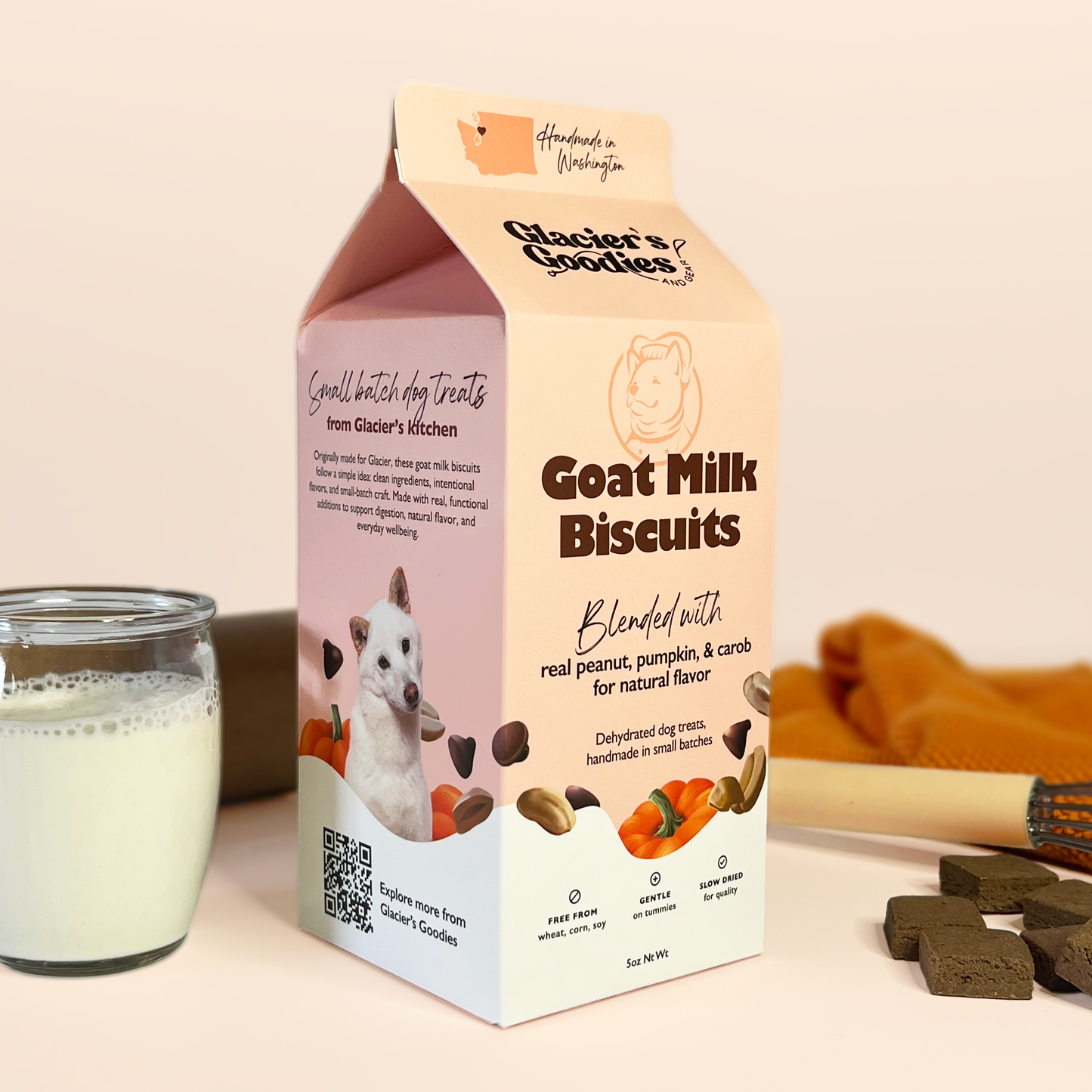 Glacier's Goodies - Goat Milk Dog Treats — Peanut, Pumpkin, and Carob