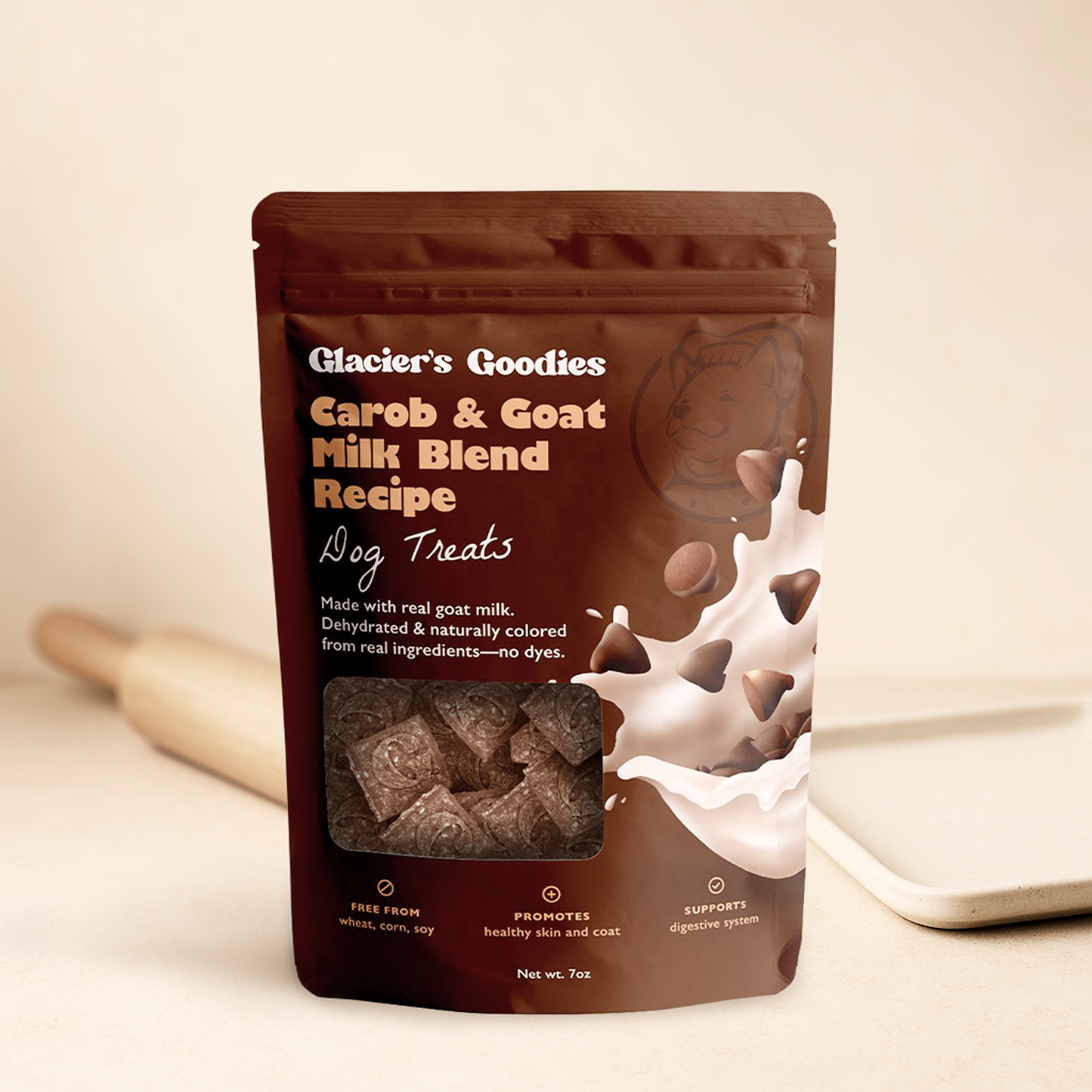 Glacier's Goodies - Goat Milk Dog Treats – Carob