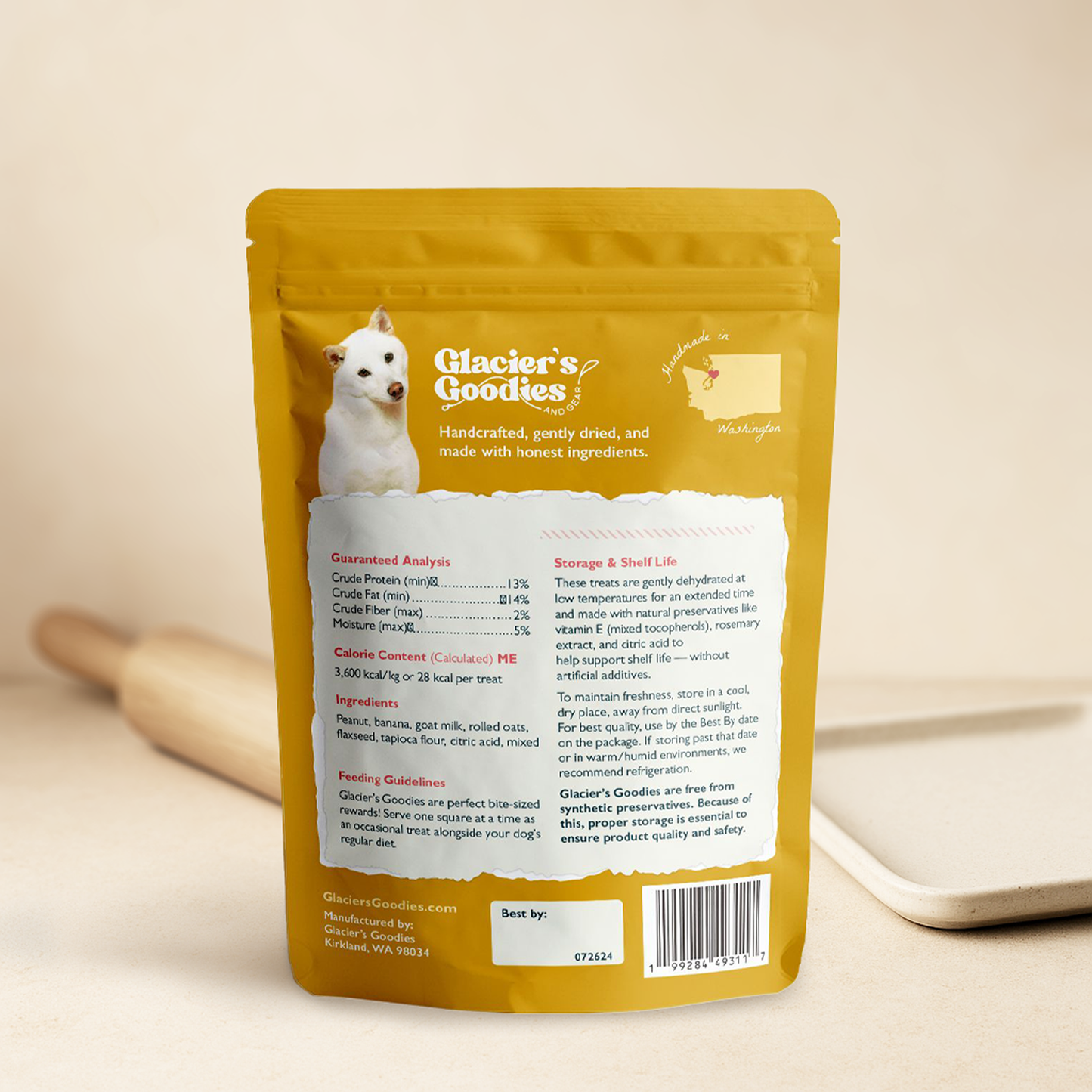 Glacier's Goodies - Goat Milk Dog Treats – Banana & Peanut