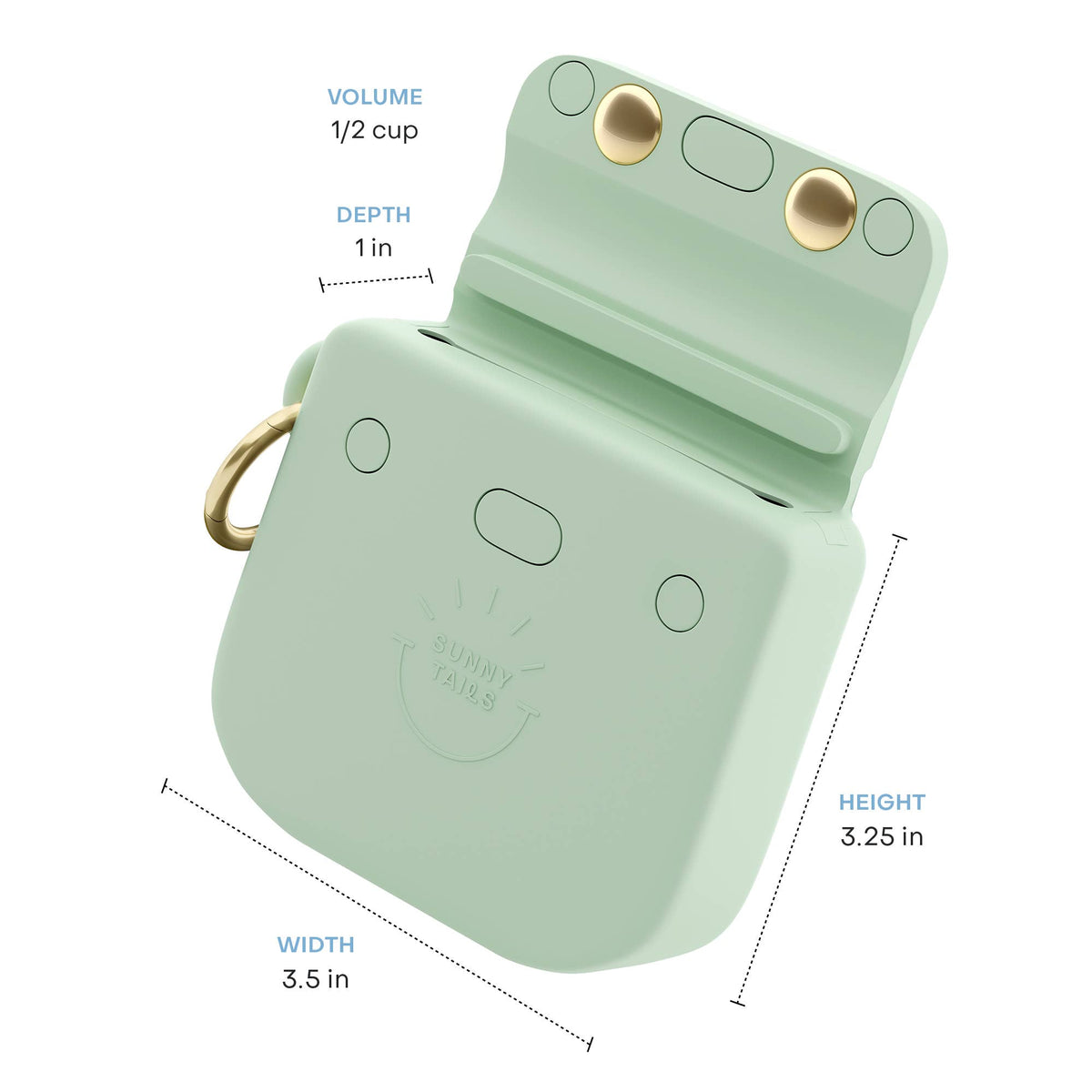 Sunny Tails - Pistachio Green Snap Dog Treat Pouch