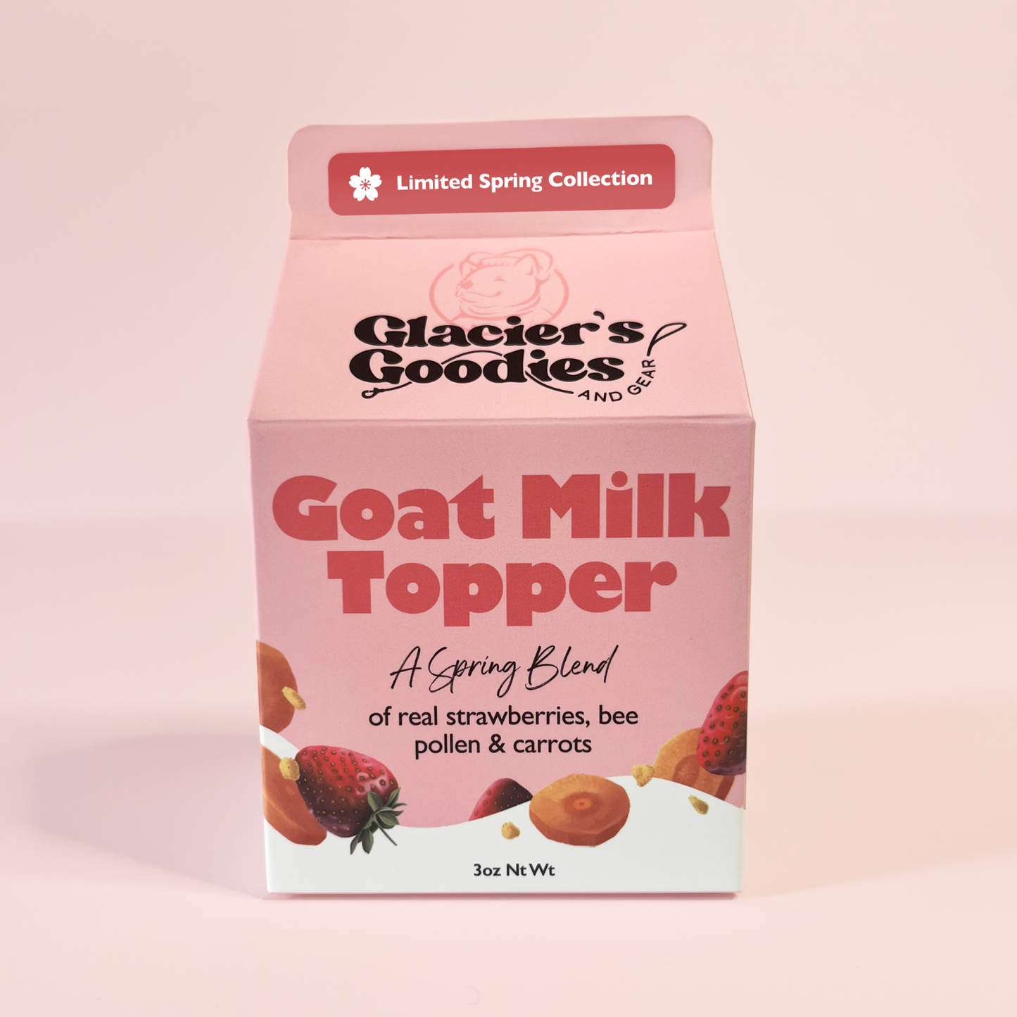 Glacier's Goodies - Goat Milk Topper with Strawberry + Bee Pollen