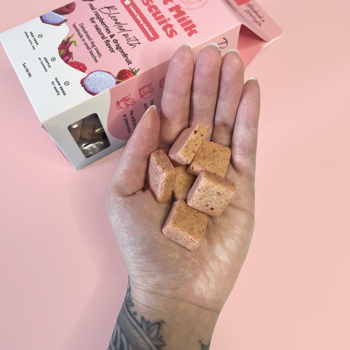 Glacier's Goodies - Goat Milk Dog Treats — Dragonfruit & Raspberry (Limited)