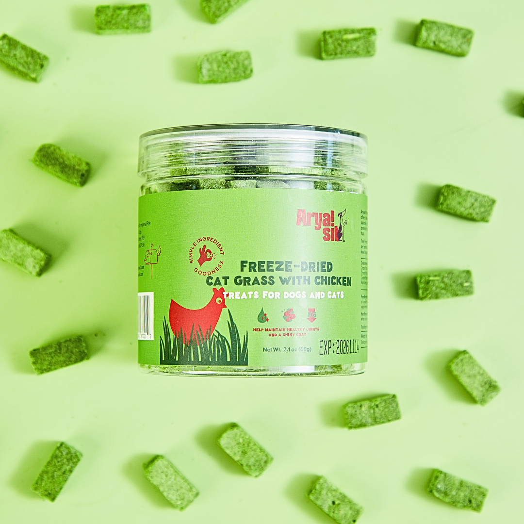 Arya Sit! - Freeze-Dried Cat Grass with Chicken