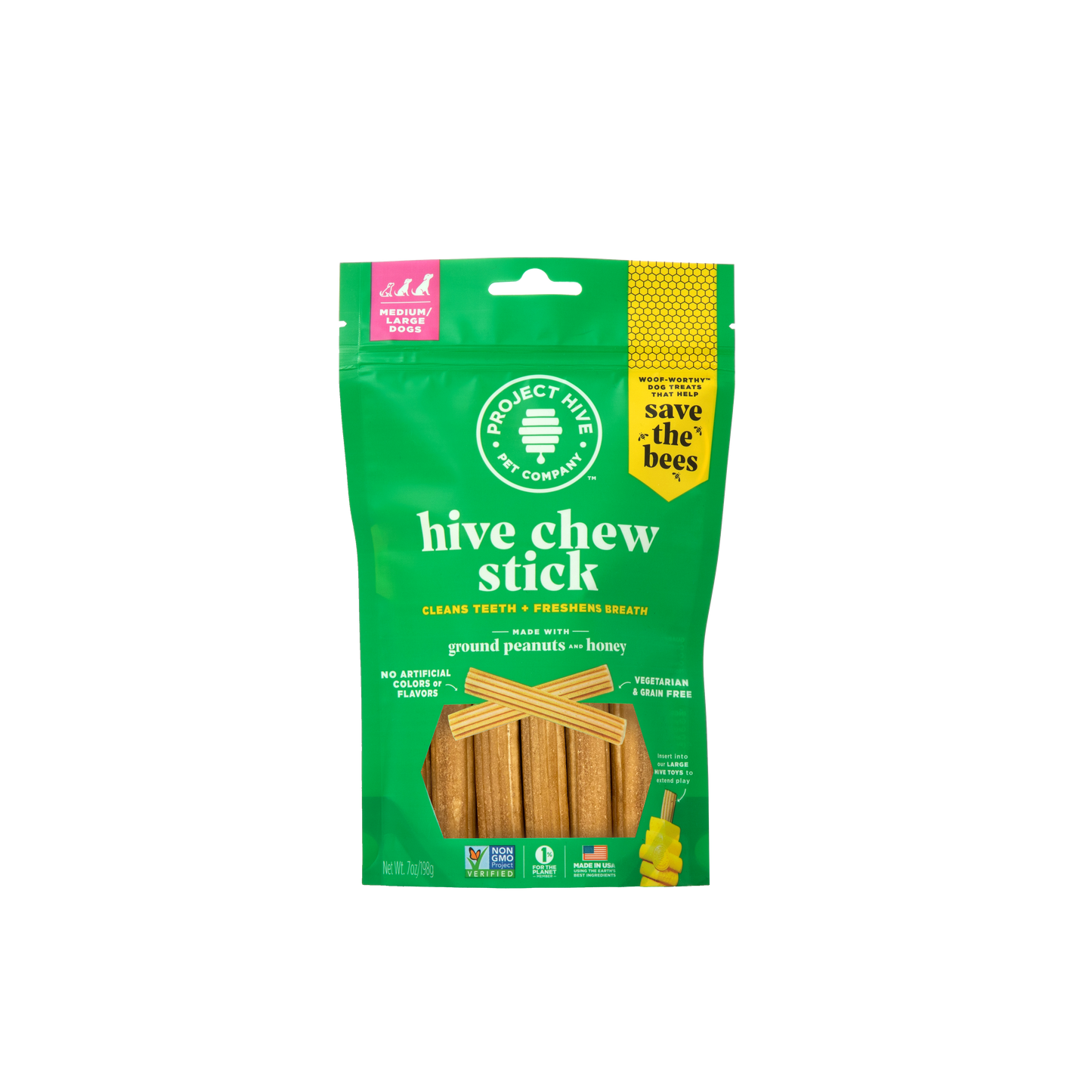 Project Hive Pet Company - Dental Chew Sticks - Medium/Large
