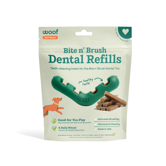 Woof - Bite n' Brush Dental Refills - Beef