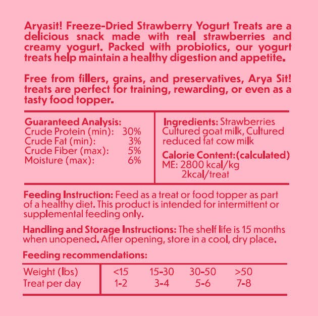 Arya Sit! - Freeze-Dried Strawberry Yogurt