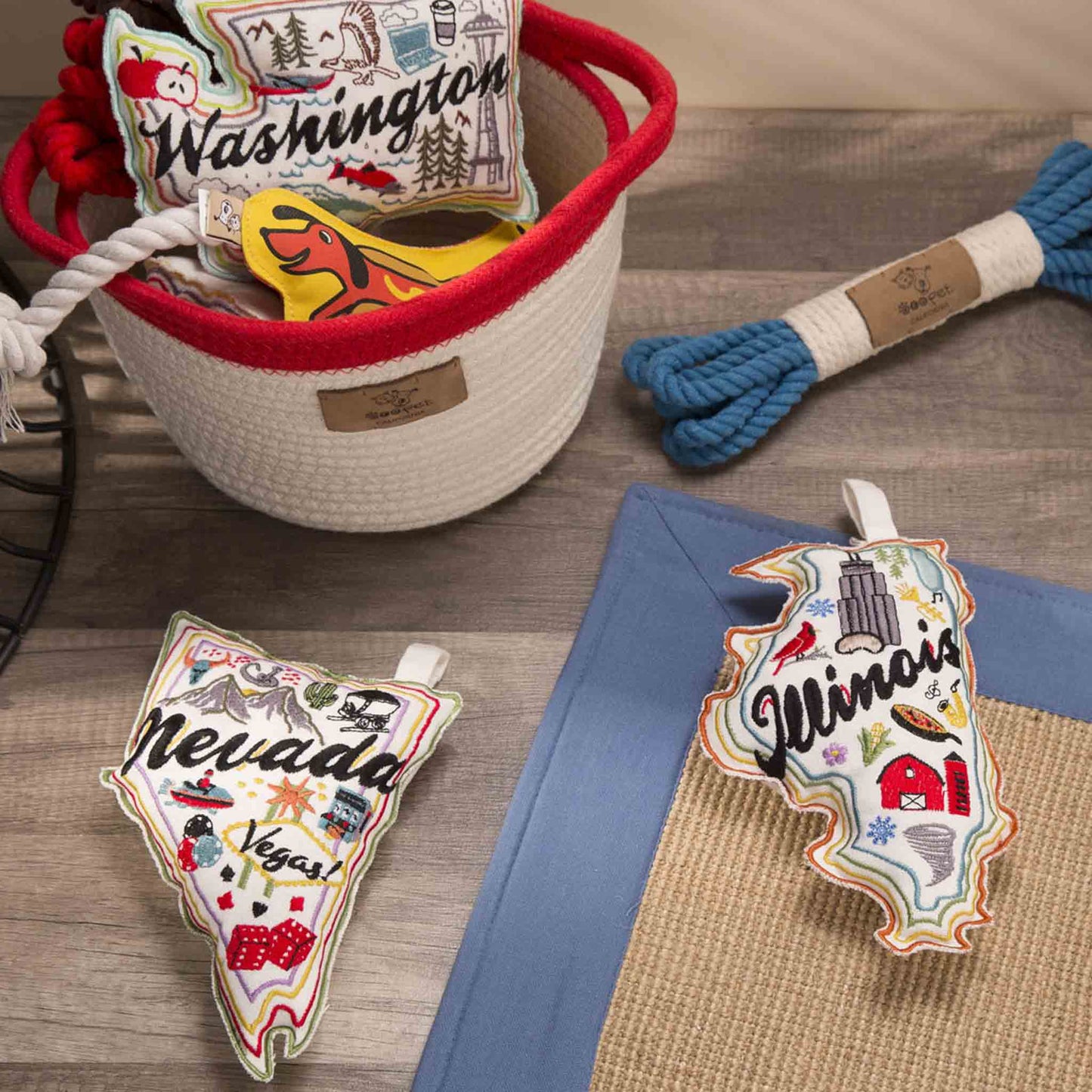 Speckle and Spot by Ore’ Originals - Wish You Were Here Dog Toy | Washington
