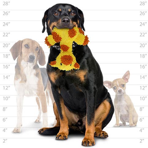 Tuffy Dog Toys - Mighty Microfiber Ball - Giraffe - Medium
