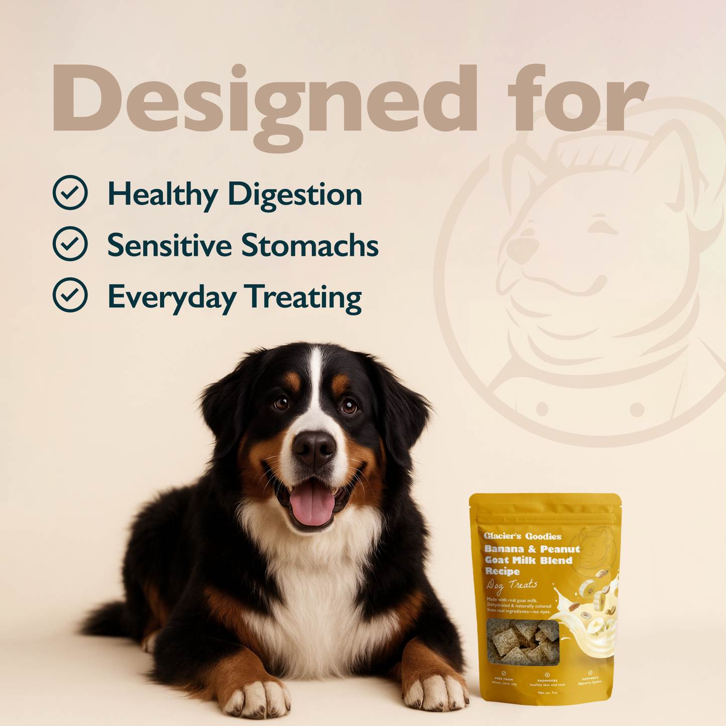 Glacier's Goodies - Goat Milk Dog Treats – Banana & Peanut