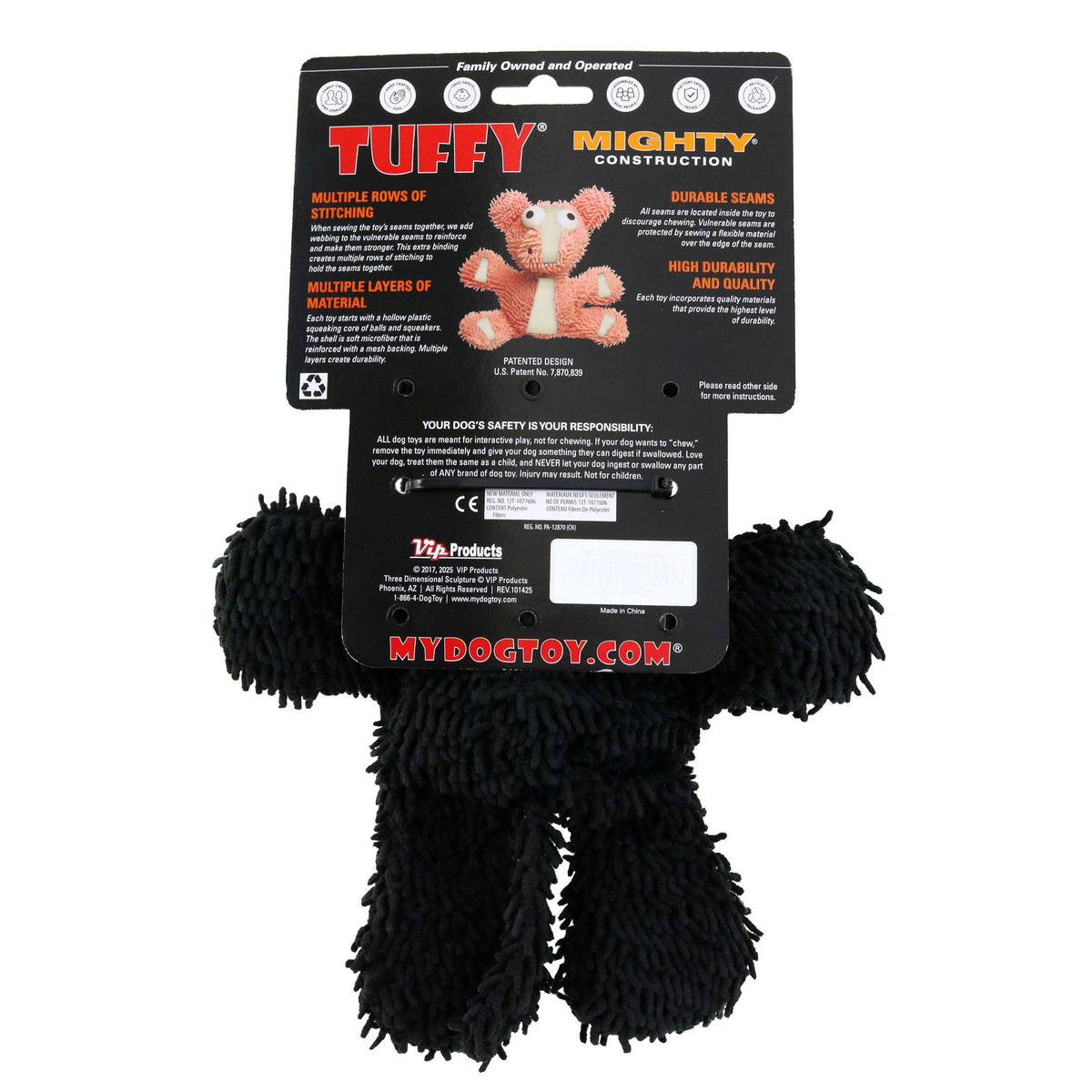 Tuffy Dog Toys - Mighty Microfiber Ball - Halloween Black Cat