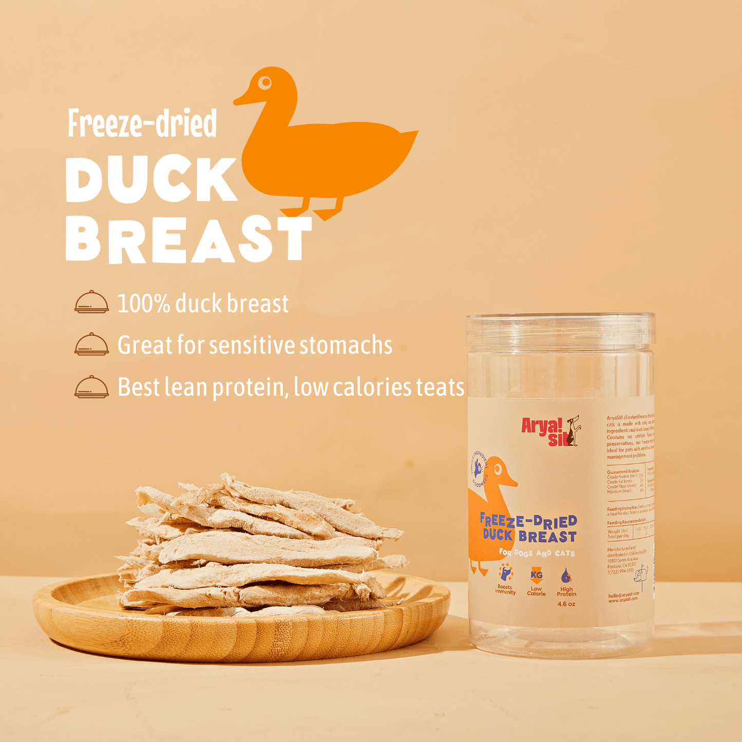 Arya Sit! - Freeze-Dried Duck Breast